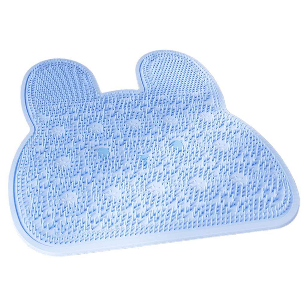 Scrubber Bath Mat With Suction Cup Anti-slip Back Foot Scrubber For Home Travel