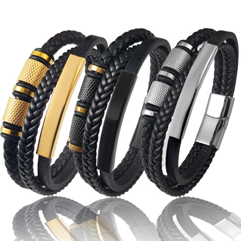 Jiangmingao Jewelry Bracelet Classic Cool Men Punk Rock Fashion Bracelets Free Delivery Shipping Items Discount