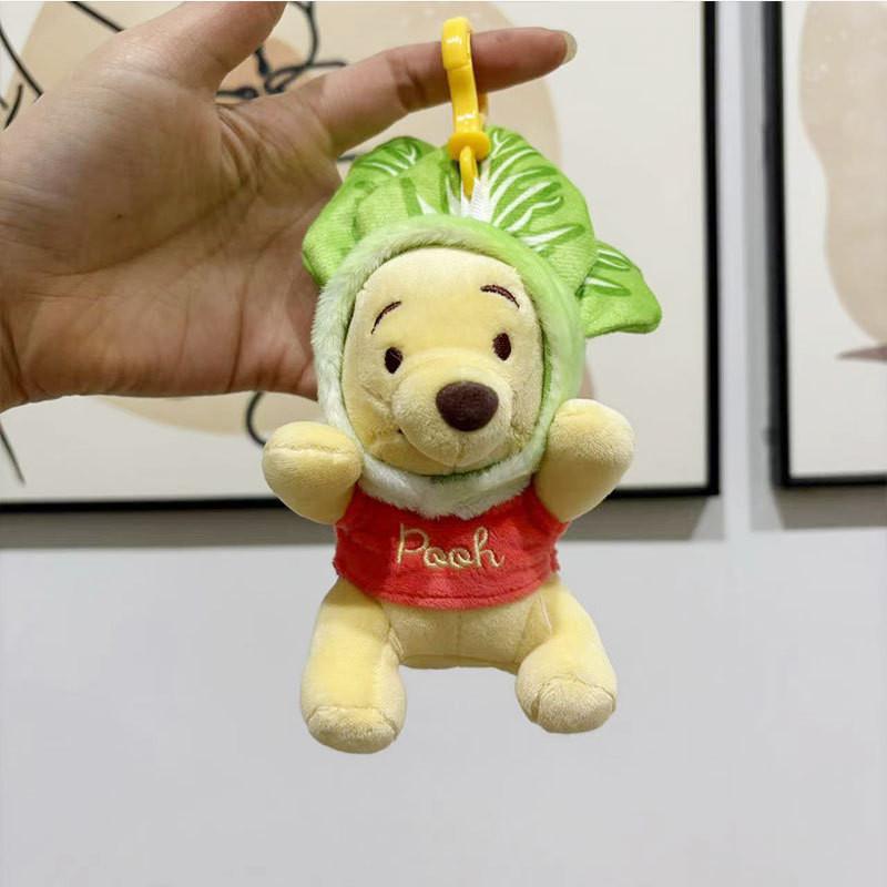 Adorable Winnie The Pooh Plush Keychain Charm Soft Short Plush Bear Toy Gift