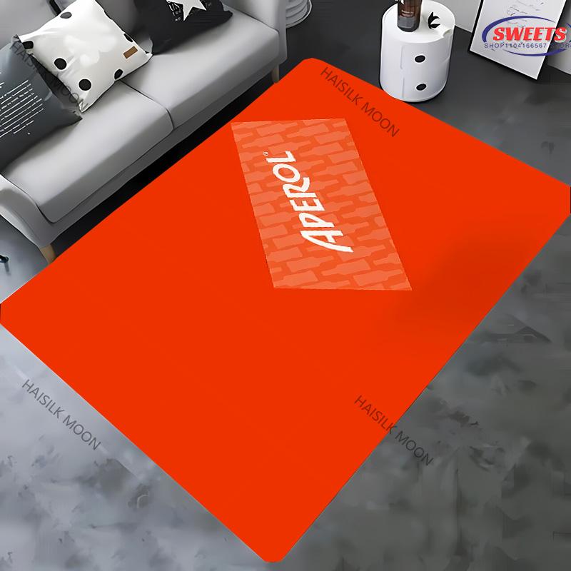Tappeto Stampato con Motivo A Aperol S Spritz, Banda Classica 3D, Tappeto Nuova Uscita per Soggiorni, Camere da Letto, Aree Ufficio, Tappetino Lavabile