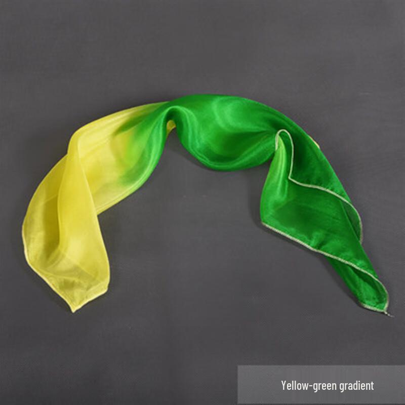 Шелковый веер для танца Kuzhe с градиентом 50x50 cm