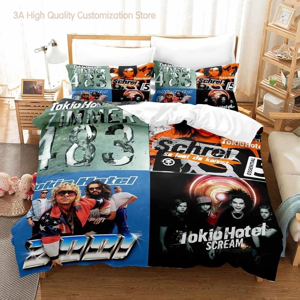 Tokio Hotel Bedding Set Single Twin Full Queen King Size Bed Set Adult Boys Bedroom Duvetcover Sets 3D Anime Bed Sheet Set