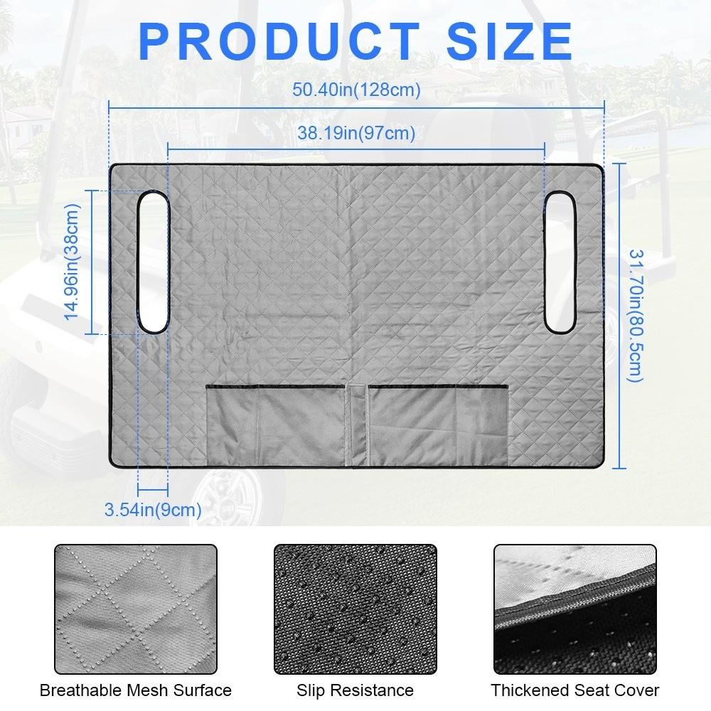 Soft Heated Golf Cart Seat Cover Waterproof Towel Easy Installation Universal Golf Cart Seat 4-Zone Heating Golf Seat Covers