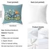 Popular Country Flower Bicycle Cushion Cover Soft Washable Pillow Case Multi-Scene For Couch Bed Travel Office Use