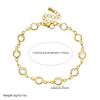 Gold Plated Clear CZ Jewelry Set, Dainty Oval Cut Zircon Necklace & Bracelet, Luxury Minimalist Jewelry Set for Women Gift