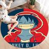 One Piece Monkey D Luffy Round Area Rug Carpet Rug For Living Room Bedroom Sofa Playroom Decor Nonslip Floor Mat