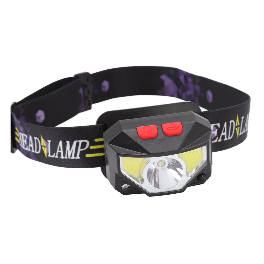 LED Outdoor Stirnlampe ABS Mini Multifunktion USB Aufladung COB Sensor Kopf Taschenlampe