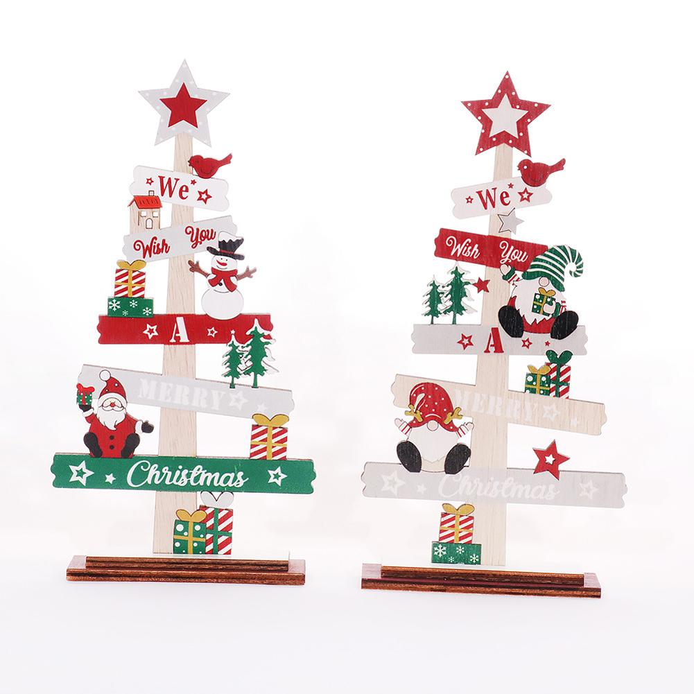 Ornamenti in Legno per Albero di Natale Bambola Senza Volto Travestimento Oggetti di Scena per Foto Regali di Natale per Decorazioni Casa