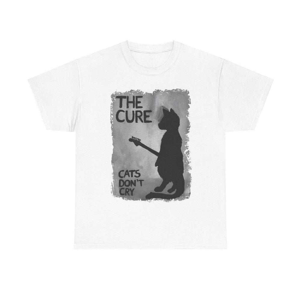 The Cure Cat Tshirt 90s Alternative Independent Rock Unisexs Tshirt Summer New Style Unisex Casual Tshirt