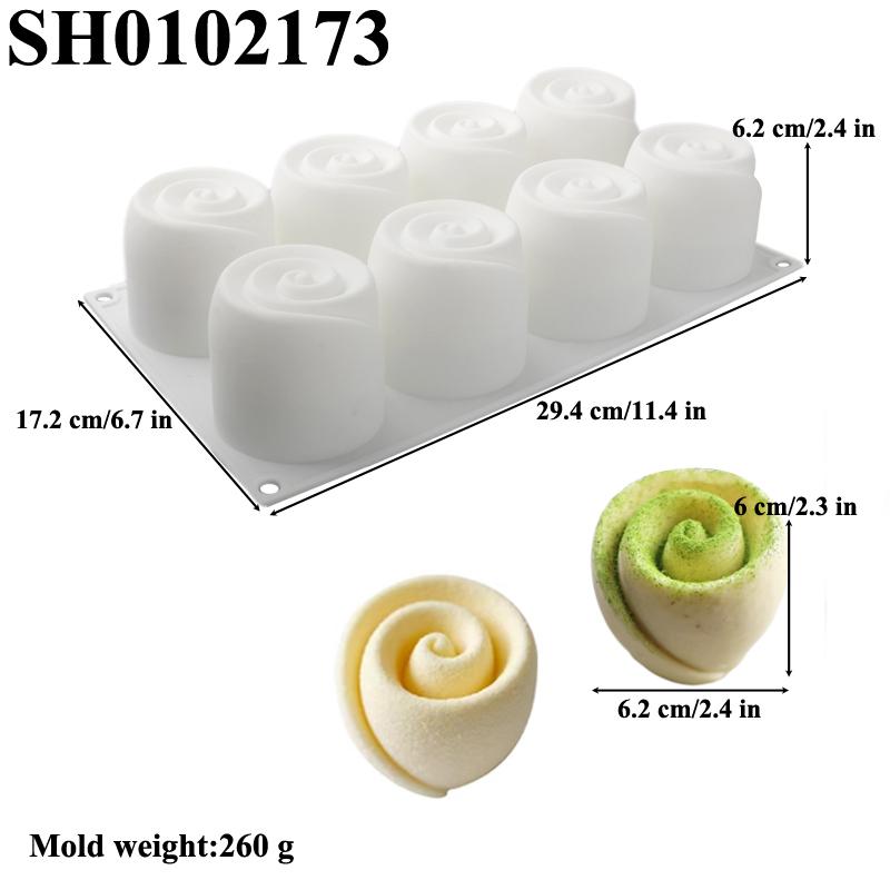 Valentinstag Küche Backformen Romantisches Rosendesign Silikon Kuchenformen Französische Mousse Kuchenform Dessert Dekorationswerkzeuge