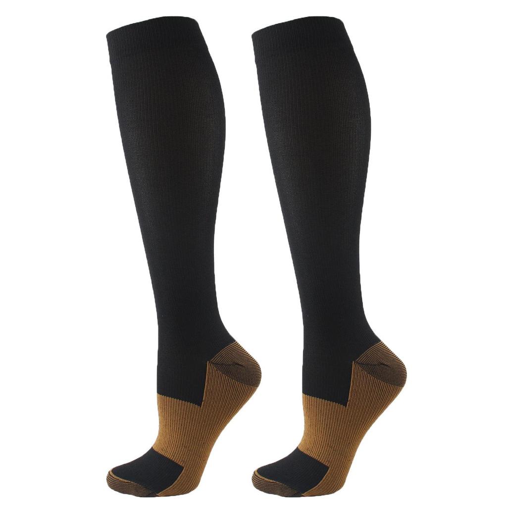 Unisex Elastic Compression Knee-High Socks for Outdoor Cycling, Running, and Fitness