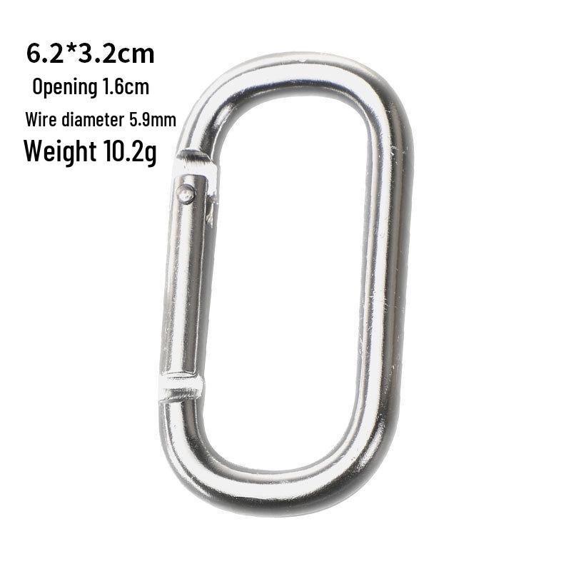 Gun Color Aluminum Alloy Carabiner - Track Type Quick Link and Safety Spring Buckle for Water Bottle Hanging