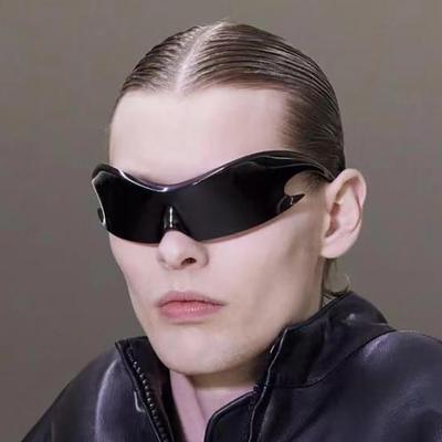 Y2K Millennial Deportes Gafas de Sol Coloridas a Prueba de Viento Gafas de Sol de Una Pieza para Hombre Tecnología Futura Viento Mujeres