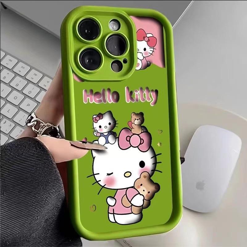 Pink KT cat is suitable for Apple 15Promax mobile phone case iPhone16 cute 14 cartoon 13 anti-drop 17 girl