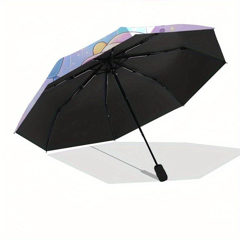 Disney Winnie-the-Pooh,Fantasy,Pastel Manual Opening and Closing Umbrella - 8-Rib Reinforced Folding Design, Lightweight and Portable, Suita