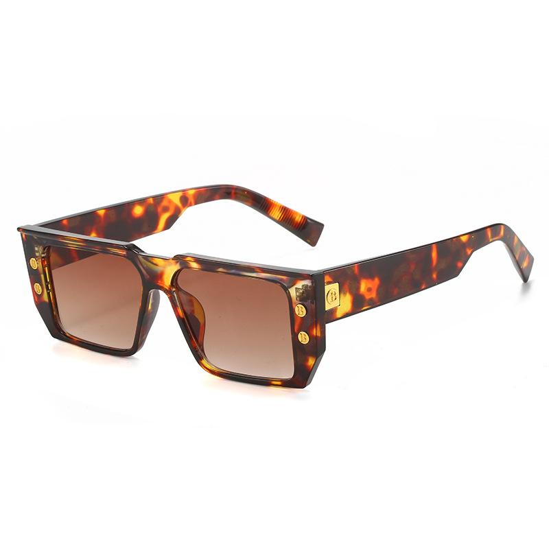 New square sunglasses, European and American fashion simple retro square glasses men's personality B sunglasses women