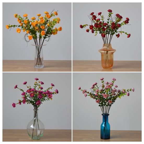Artificial Flower UV Resistant Realistic Fake Silk Flower Home Office Wedding Party Indoor Outdoor Garden Faux Flower Decoration