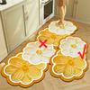 Oil Painting Flower Kitchen Oil-absorbent And Dirt-resistant Floor Mat Bathroom Toilet Absorbent Non-slip Floor Mat