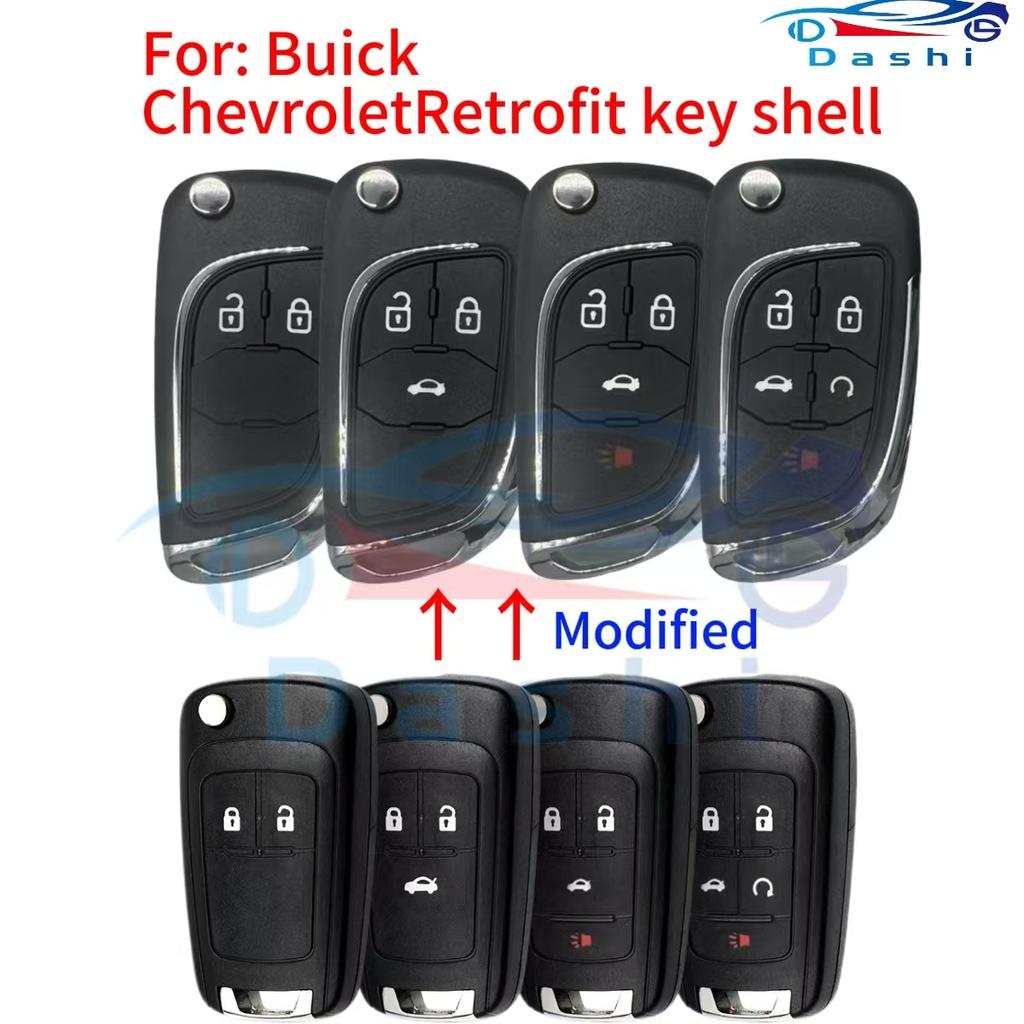 Da Shi For Vauxhall Opel For Buick Excelle Verano Lacrosse Regal Housing Key Shell Flip Folding Remote Key Shell 2/3/4/5Bt