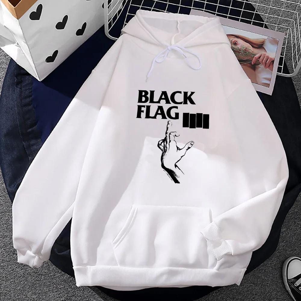 Punk Rock Band Black Flag Print Hoodies Street Grunge Casual Sweatshirts Autumn Fleece Clothing Male/female Hooded Pullover Tops