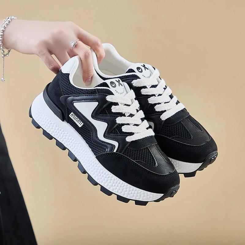 Tenis Feminino New Women Tennis Shoes Fashion Platform Sneakers Women Breathable Lace-up Casual Sports Shoes Woman Jogging Shoes