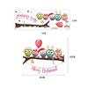 Merry Christmas Window Wall Stickers Posters Decals Waterproof Owl New Year Christmas Tree Decorations Home Decor Xmas
