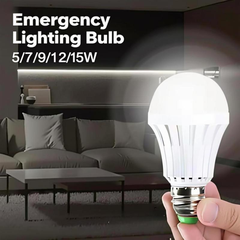 LED Emergency Lamps Outdoor Camping Light Bulb E27 Rechargeable Lamp 220V Light 7W 9W 12W 15W Emergency Lighting Bulb Equipment