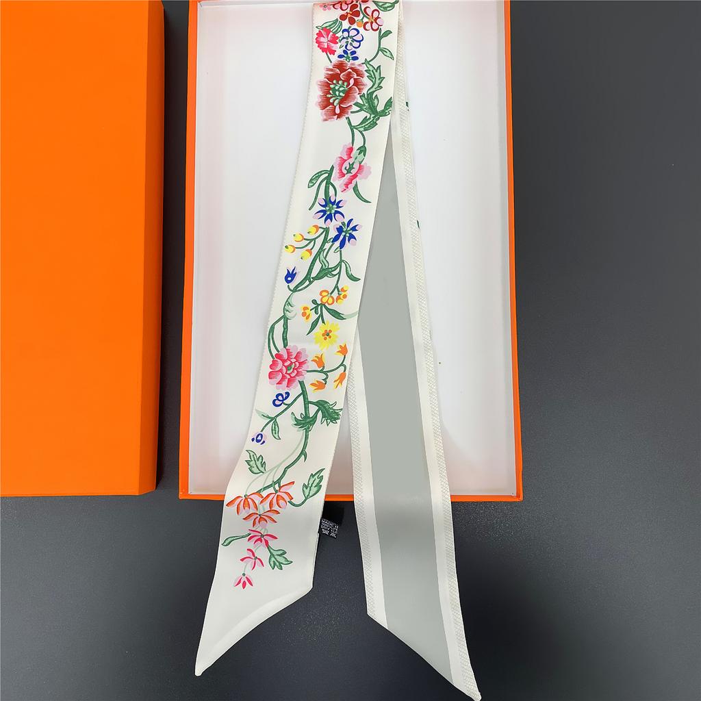 2023 New Design Tarot Scarf Women Luxury Brand Scarf Bag Hair Skinny Silk Scarves Fashion Foulard Neckerchief Headband For Lady