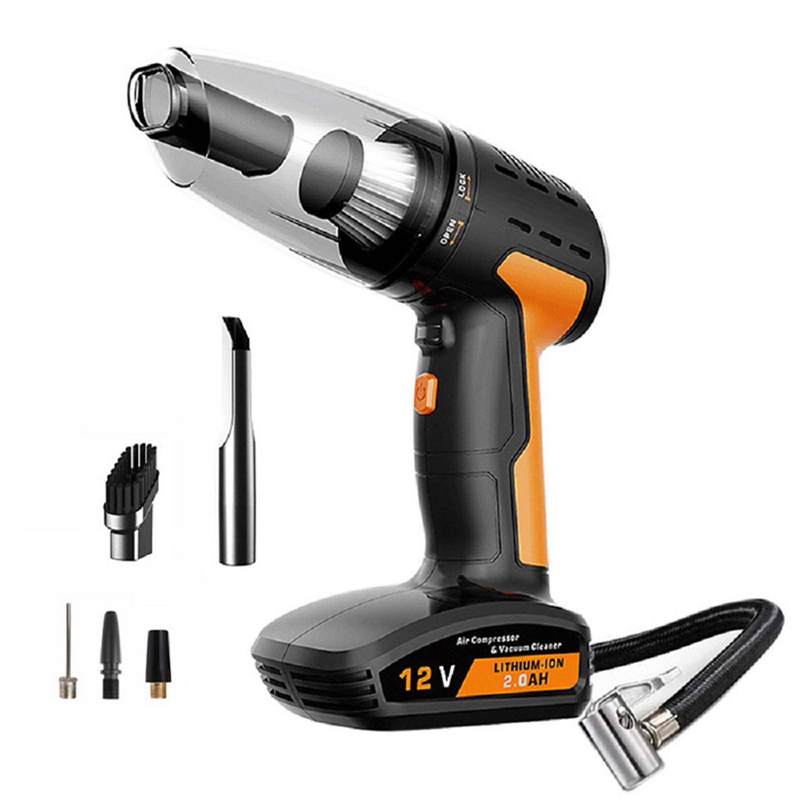 

2 в 1 автомобильный пылесос 9000PA с сильным всасыванием беспроводной ручной пылесос воздушный компрессор для автомобиля домашний пылесос чёрный