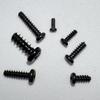 M3 Self-Tapping Screws Assortment, Round Head, Flat Tail, 304 Stainless Steel, PB Plain/Black Zinc Finish