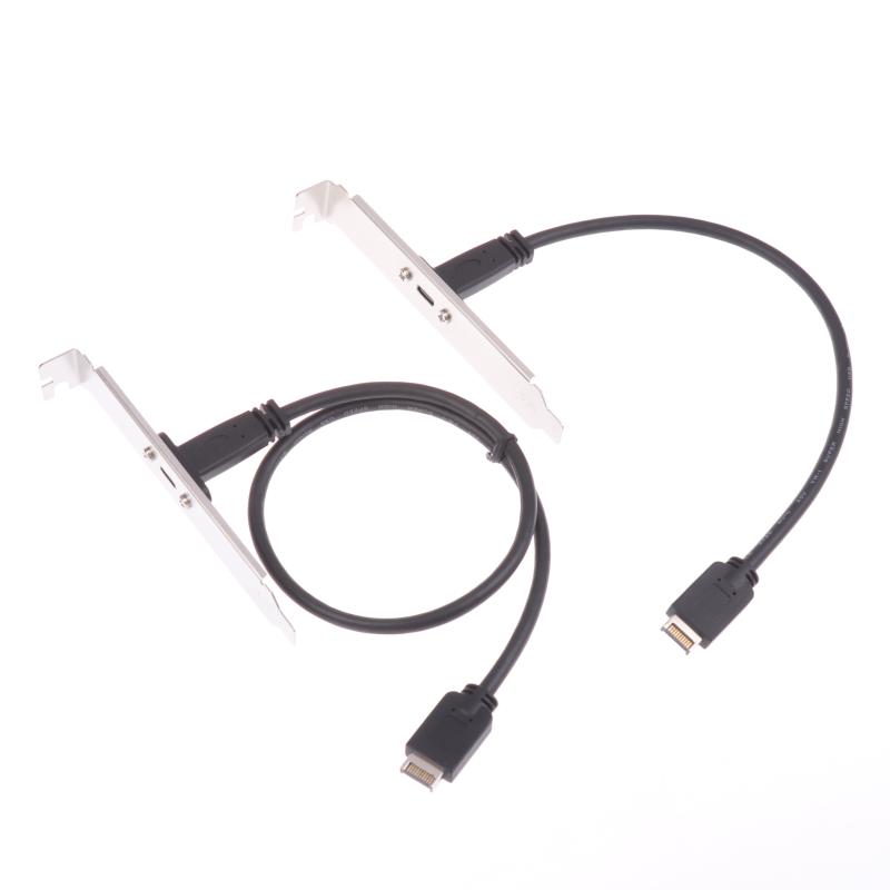 1 Stück Typ-E auf USB-C Typ C Buchse Verlängerungskabel mit Panel-Montageschraube 30/50cm USB 3.2 Frontpanel-Header