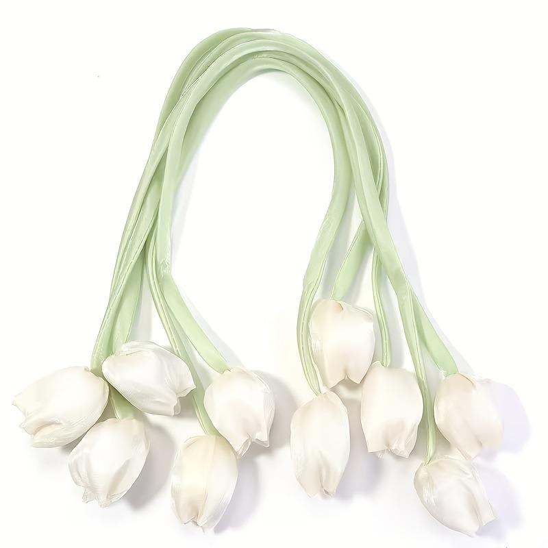 2/10pcs DIY Fabric Tulip Flower Sewing Applique for Headbands Hats Curtains Clothing Accessory Wedding Party Decor Crafts Gifts