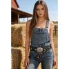 Wide Disc Belt for Women - PU Leather Western Cowboy Cowgirl Waist Belts