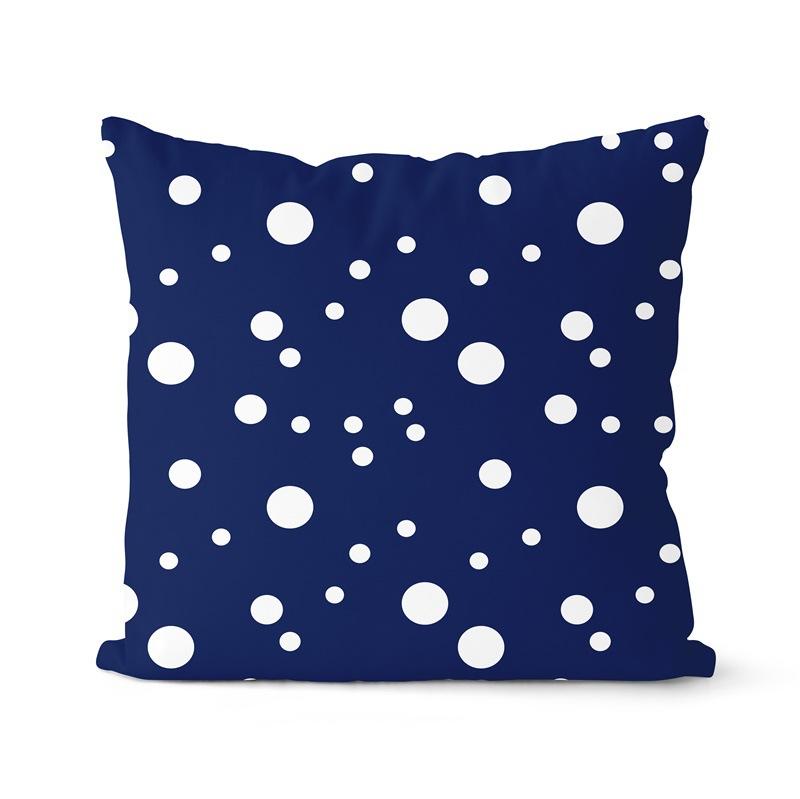 Navy Blue Cushion Geometric Pillowcase Decorative Pillow Home Decor Throw