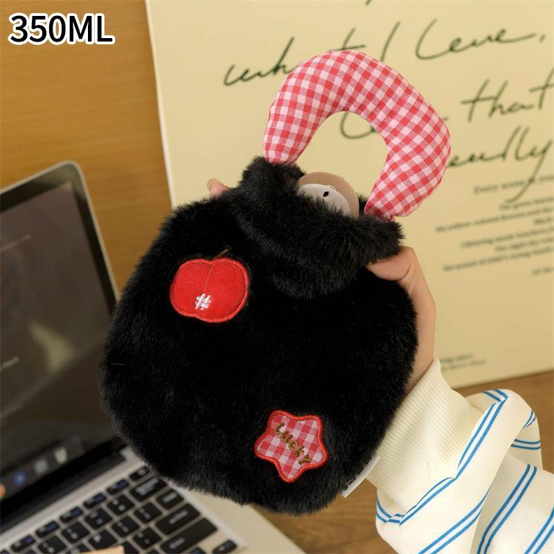 Bolsa de Água Quente de Pelúcia Desenho Animado Portátil Grade Bonita Bolsa de Água Quente Meninas Aniversário Natal Ano Novo Presente Lavável Espessa Bolsa de Água