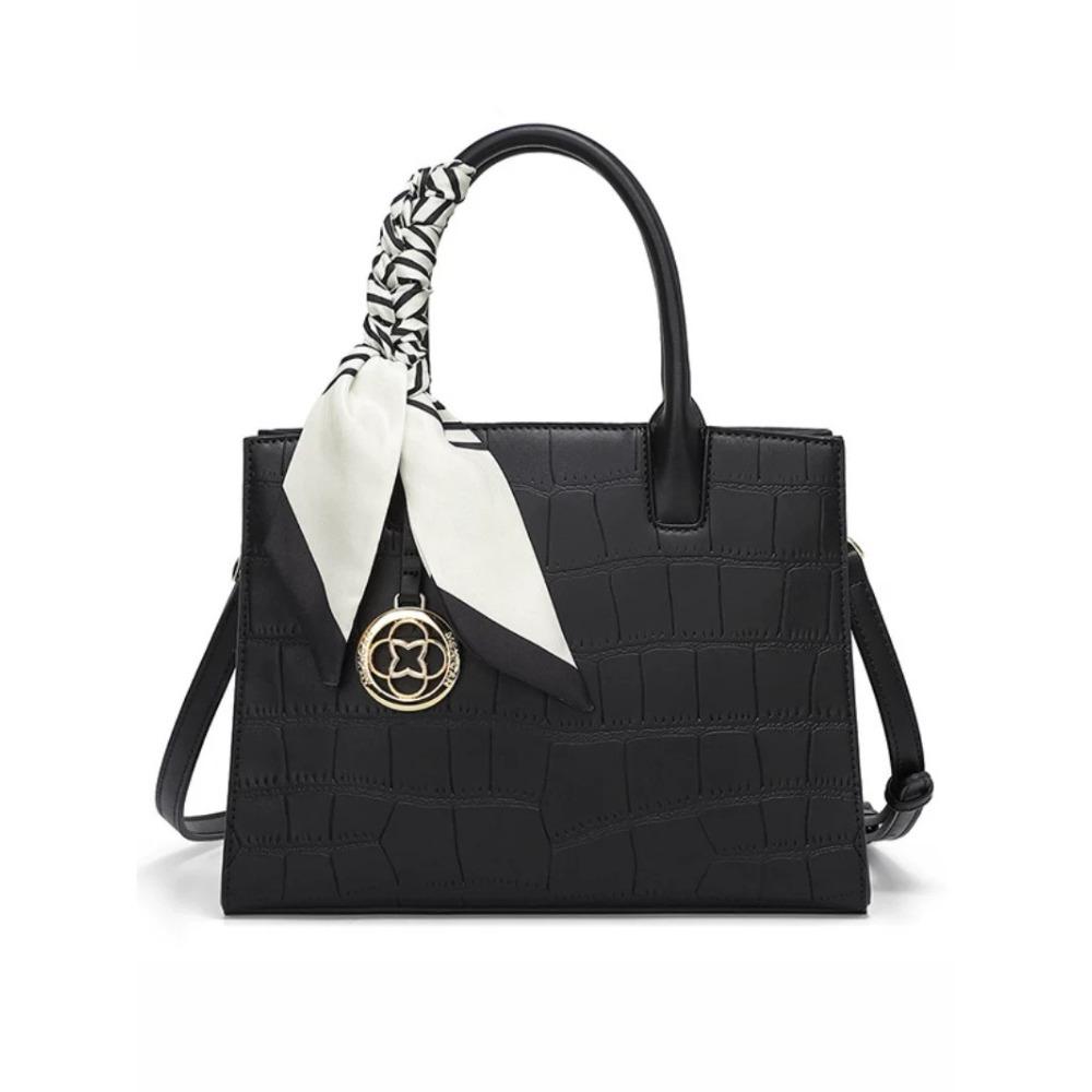 

Bag Atmospheric Alligator Pattern Large Capacity Women S Shoulder Handbag Mom Bag Gift Women S Bag Luggage чорний