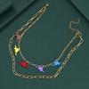 Fashionable Gold Dinosaur Pendant Necklace For Women With Creative Multilayer Design