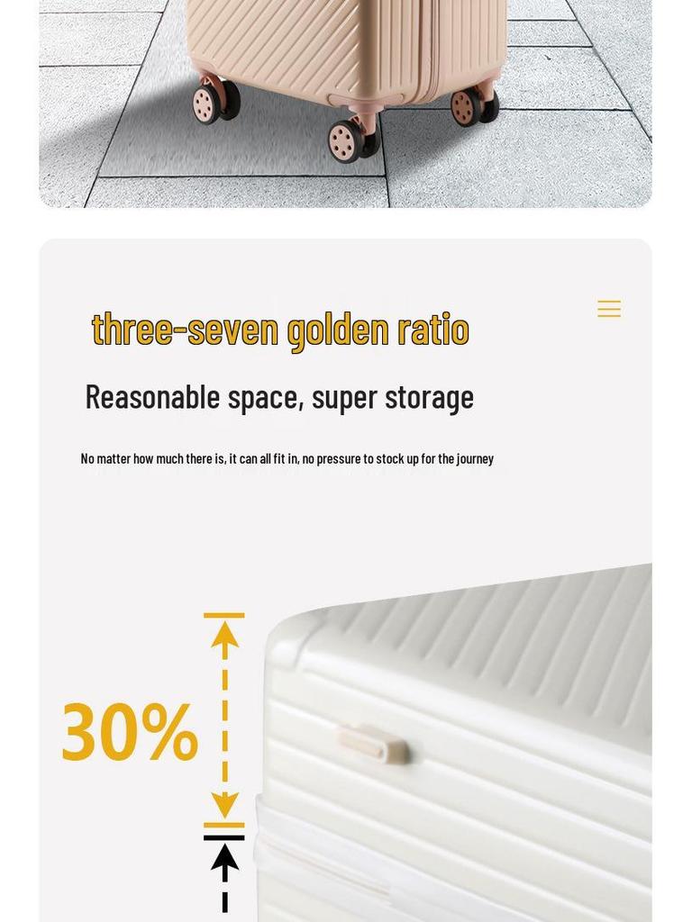 Sturdy 5-Wheel Lightweight Suitcase with Large Capacity & Combination Lock