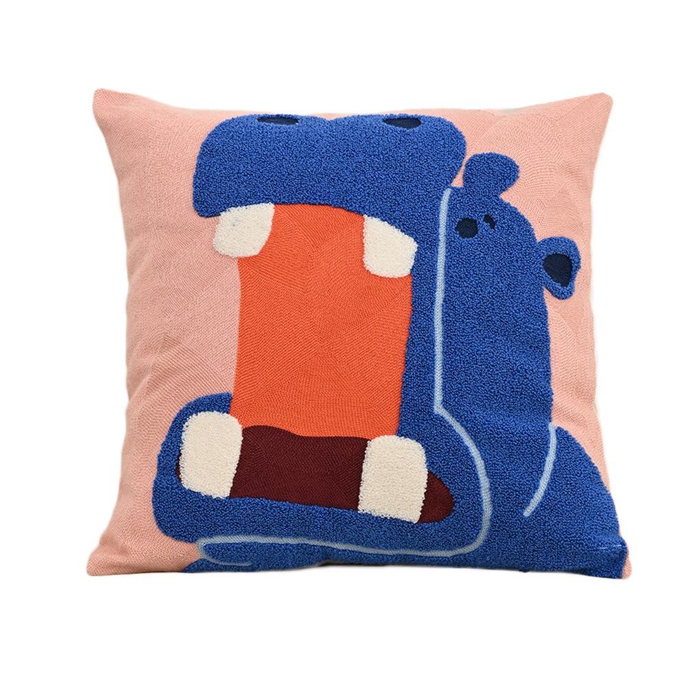 

New 45x45cm Pillow Cover Animal Embroidery Cotton Sofa Pillow Cushion Soft Pillow Protector Sofa Living Room