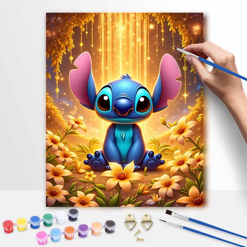 Disney Stitch oil painting hand painting art kit coloring painting handmade diy home decoration gift