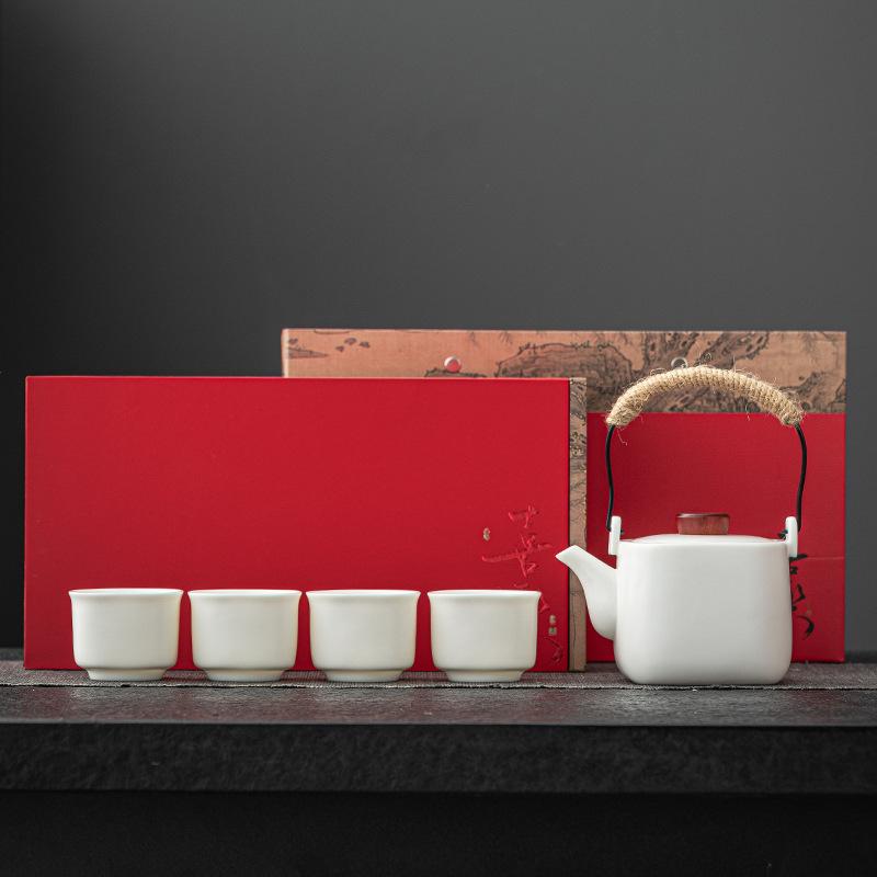

Ceramic tea set, high-end gift box set, accompanying gifts for leaders and elders