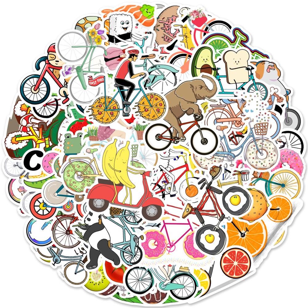 50 Sporty Cute Cartoon Car Laptop Suitcase Water Cup Doodle Decoration Stickers