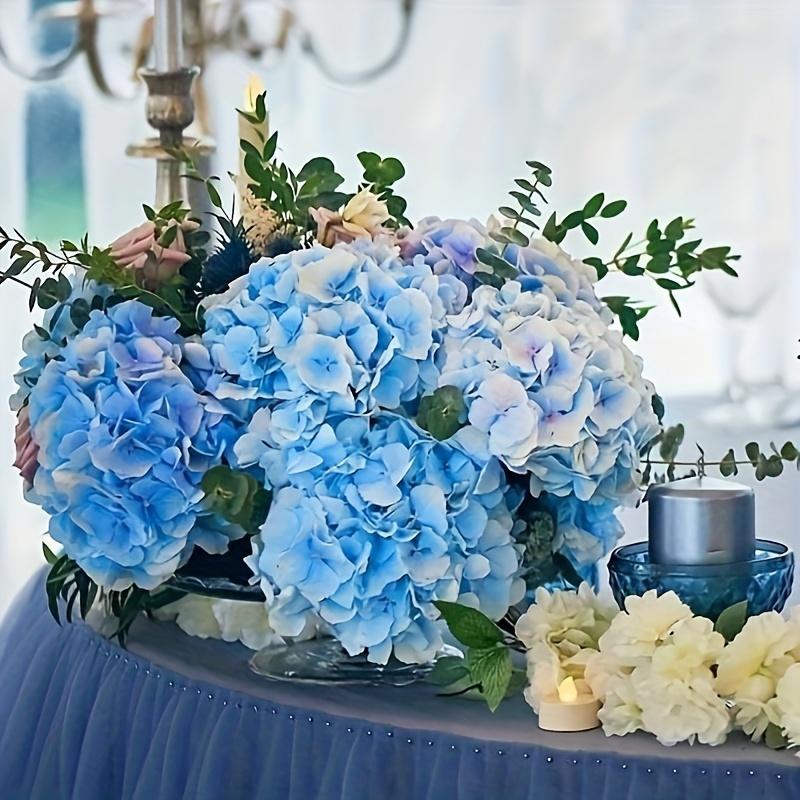2pcs Artificial Hydrangea Flower, Real Touch Lifelike Artificial Flowers, Suitable For Outdoor Wedding Office Home Party Living Room Table Decoration