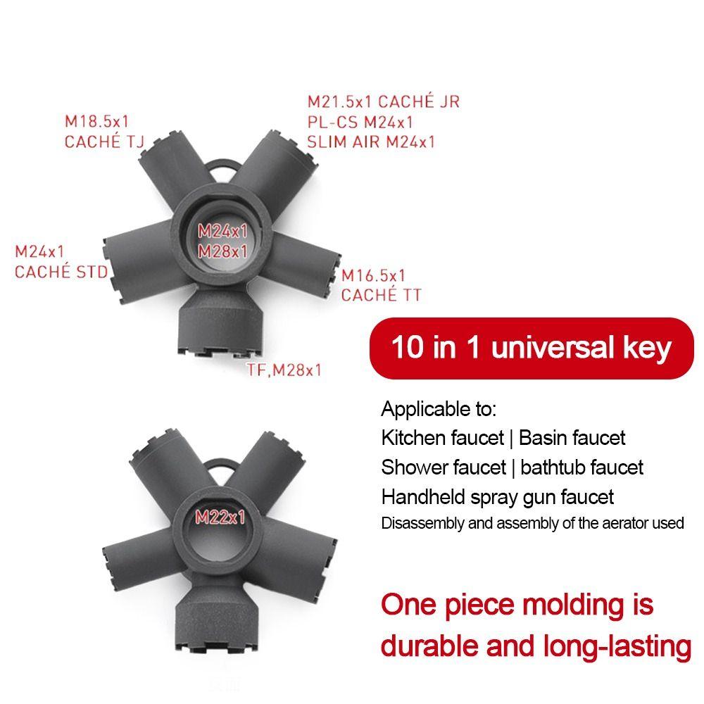 Multifunctional Faucet Aerator Key 10 In 1 Faucet Repair Spanner Creative Threaded Aerator Tool