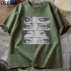 Artistic Eye Collage Tshirt Unisex Women Heavy Cotton Tshirt Casual Short Sleeve Graphic Tshirt Trendy Unisex Y2k Clothes Tees