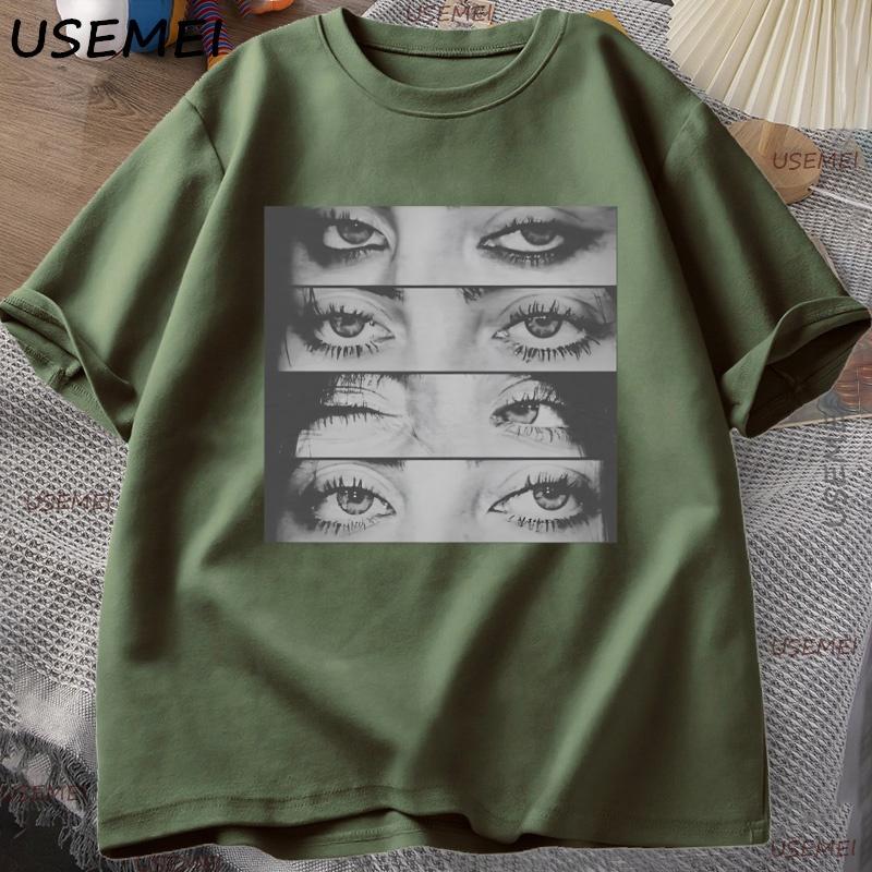 Artistic Eye Collage Tshirt Unisex Women Heavy Cotton Tshirt Casual Short Sleeve Graphic Tshirt Trendy Unisex Y2k Clothes Tees