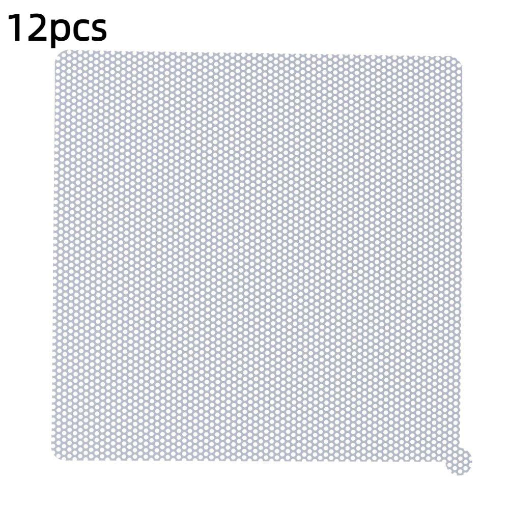 12pcs Waterproof Floor Drain Sticker Mesh Floor Drain Patch Drain Hair Catcher  Kitchen