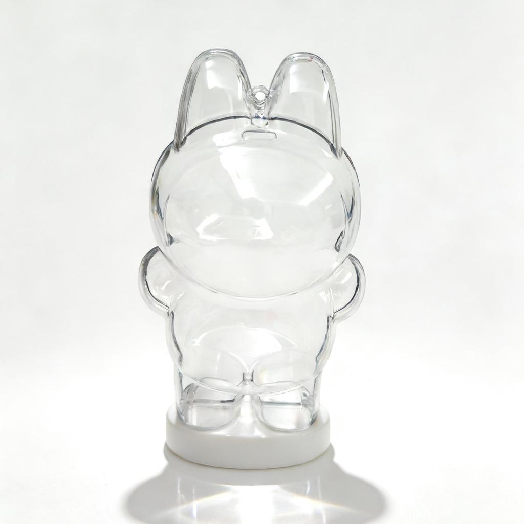 LABUBU Transparent Protective Case: Mokoko Sitting Party Macaron Cover Accessories, First To Third Gen