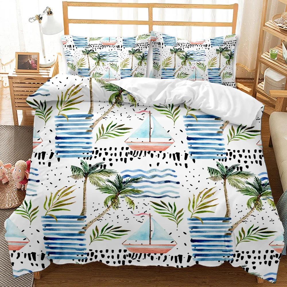 Flower Duvet Cover Set Colorful Flower Fresh Garden Botanical Twin Comforter Cover Women Flower Polyester Bedding Set Queen King
