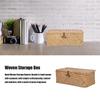 Handwoven Seagrass Storage Basket Seagrass Desktop Organizer Woven Rectangular Basket  Office Desk